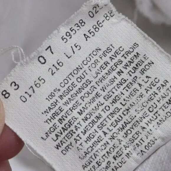 Vintage Levi's 538 White Cutoff Jean Shorts Jorts Cotton Hip Hugger Size 28 - Picture 8 of 11